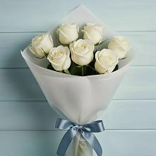 Букет 7 Белых роз Эдлесс Лав #REPLACE_PRED# Новосмолинский