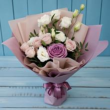 Букет цветов из:  Розы и Лизиантусы в Новосмолинский