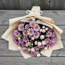 Букет цветов из:  Розы и Хризантемы в Новосмолинский