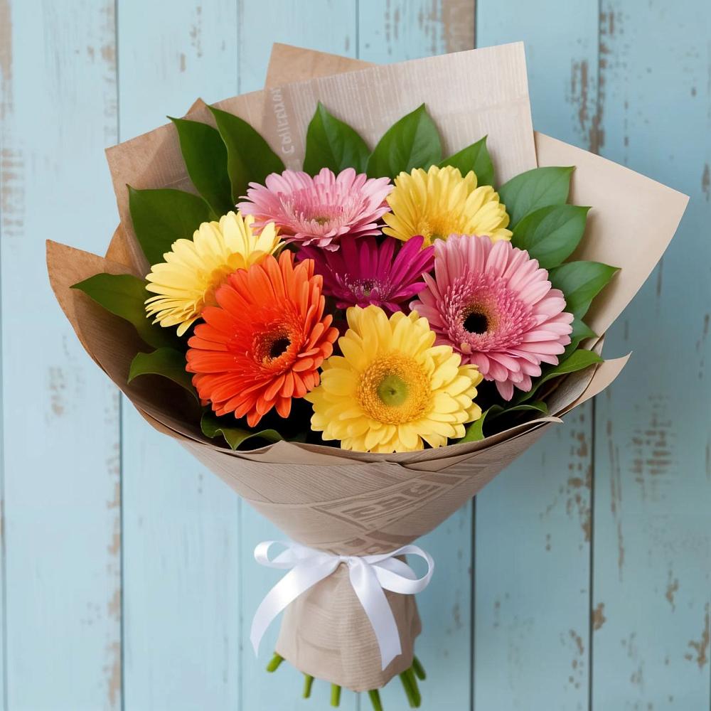 Букет цветов из: Герберы в Новосмолинский