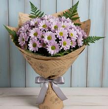 Букет цветов из:  Хризантемы #REPLACE_PRED# Новосмолинский