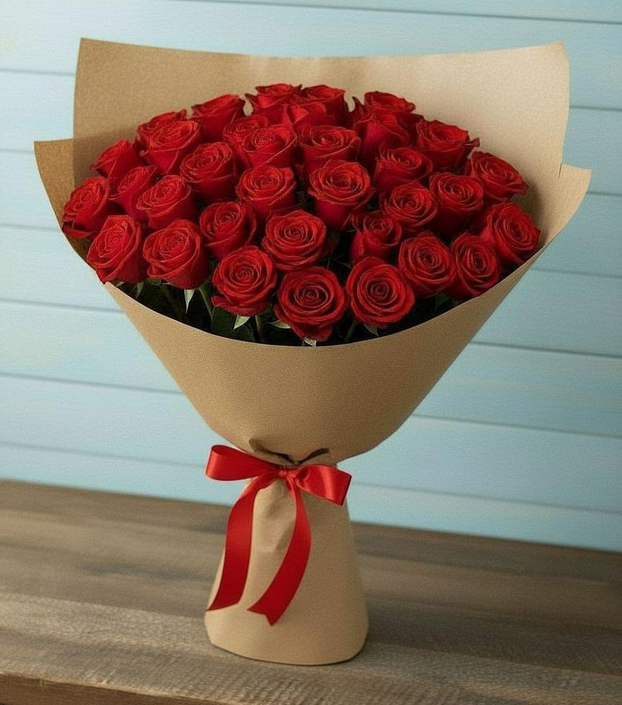 Букет Красные розы Милано в Новосмолинский