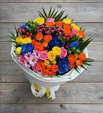 Букет цветов из:  Розы и Хризантемы в Новосмолинский