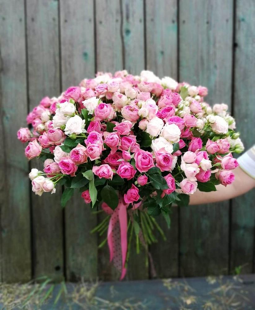 Букет Розовые кустовые розы Натали и Лав Лидия в Новосмолинский