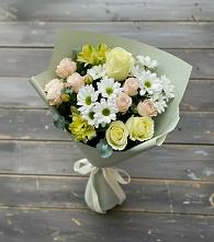 Букет цветов из:  Альстромерии, Розы и Хризантемы в Новосмолинский