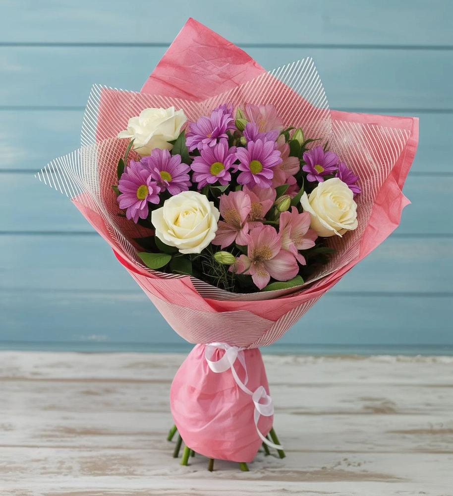 Букет цветов из: Герберы в Новосмолинский