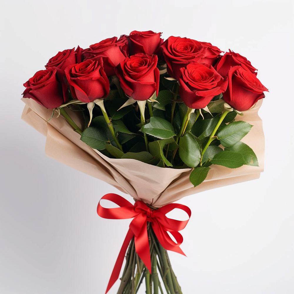 Букет 11 Красных роз Эдлесс Лав в Новосмолинский