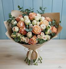 Букет цветов из:  Альстромерии и Розы в Новосмолинский