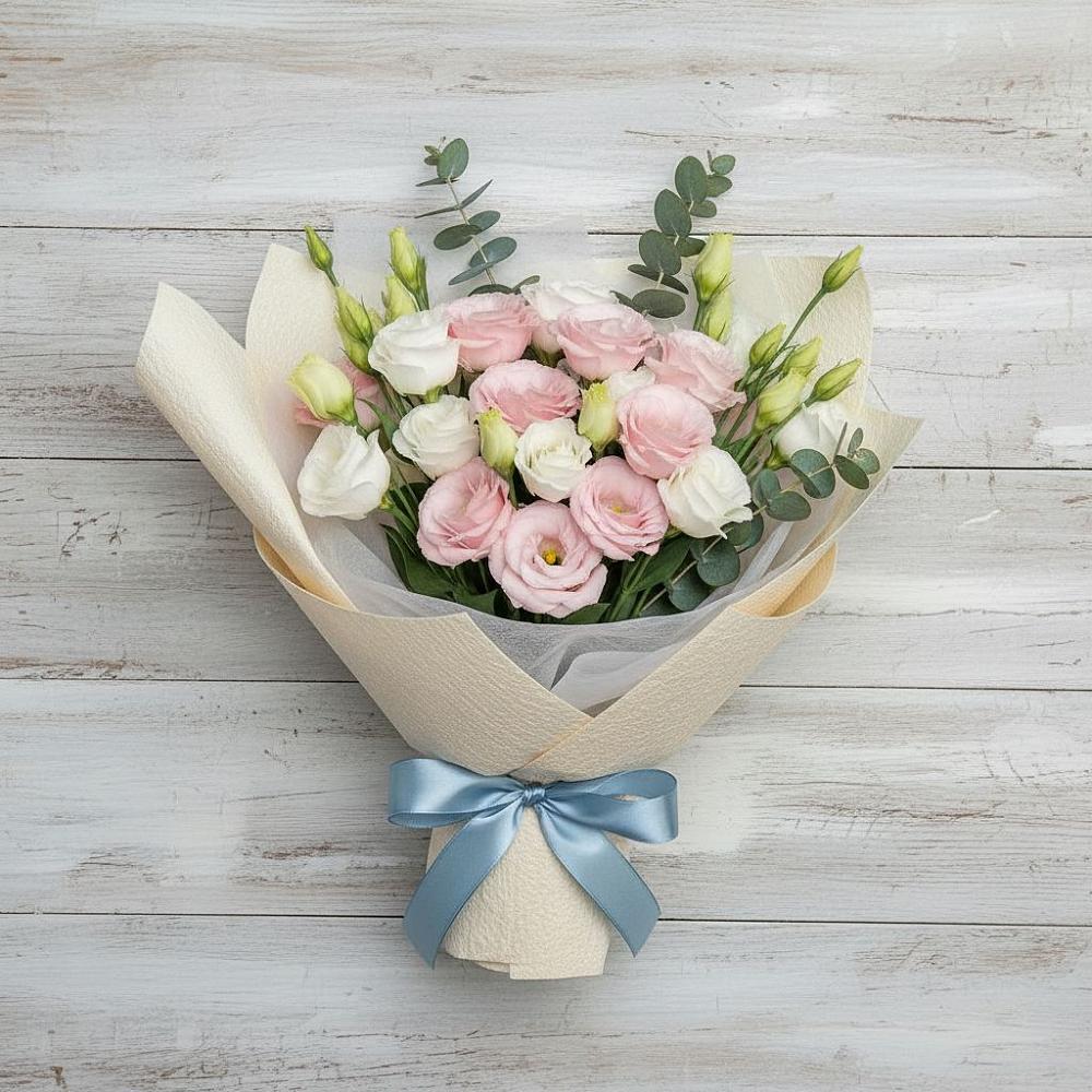 Букет цветов из: Лизиантусы в Новосмолинский